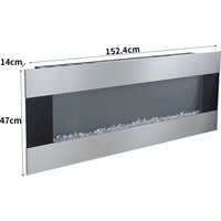 40/50/60 Inch Multicolor Flames Wall Mounted Adjustable Electric Fireplace