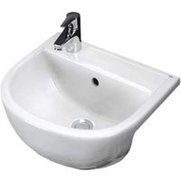 40cm Semi Recessed Basin 1 Tap Hole in Alpine White - All Styles