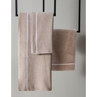 M&S X Kelly Hoppen Beretta Stitch Towel - Bath Towel - Taupe, Taupe