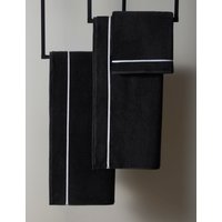 M&S X Kelly Hoppen Beretta Stitch Towel - Bath Towel - Black/White, Black/White