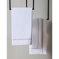 M&S X Kelly Hoppen Beretta Stitch Towel - Bath Sheet - Taupe Mix, Taupe Mix