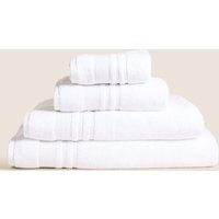 M&S Super Plush Pure Cotton Towel - Bath Sheet - White, White