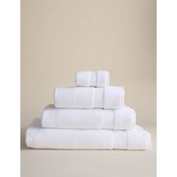 M&S Turkish Cotton Luxury Hotel Towel - Bath Sheet - White, White