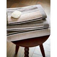 Bedeck of Belfast Florence Striped Towel Charcoal Mix
