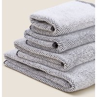 M&S Pure Cotton Cosy Weave Towel Grey Mix