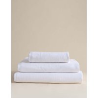 M&S Pure Cotton Waffle Towel White