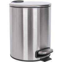 5L Round Brushed Stainless Steel Pedal Bin