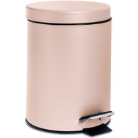 3L Matt Pink Round Stainless Steel Bathroom Pedal Bin