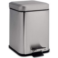 3L Brushed Steel Square Bathroom Pedal Bin