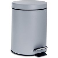 3L Grey Round Stainless Steel Bathroom Pedal Bin