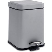 3L Matt Grey Square Bathroom Pedal Bin