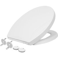 White Round Antibacterial Soft Close Toilet Seat