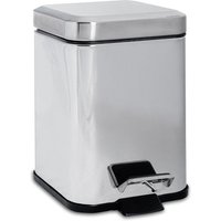 3L Chrome Square Bathroom Pedal Bin