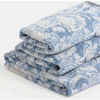 M&S Pure Cotton Floral Towel Blue Mix