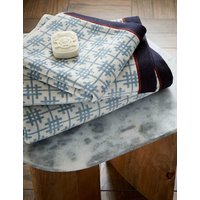 Bedeck of Belfast Emmeline Crosshatch Towel Blue Mix