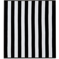 M&S Pure Cotton Extra Large Striped Beach Towel Black Mix