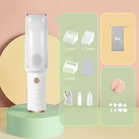 Baby Electric Vacuum Hair Trimmer Clipper USB Rechargeable Ceramic Cutter IPX7 Waterproof Baby Low Noise Hair Trimmer | Color: Gift box white | Electrical outlet: USB