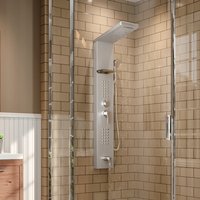 5 in 1 Shower Tower Silver 20 x 134.8cm