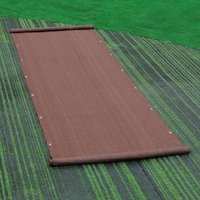 200g/m2 Garden Privacy Shade Net Wall Screening Netting Balcony Windbreak Fence Brown 1x50M