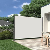 Beige 300x160cm Outdoor Retractable Privacy Side Awning