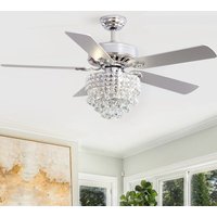 52 Inch Chandelier Ceiling Fan Light with 5 Blades and Remote Control