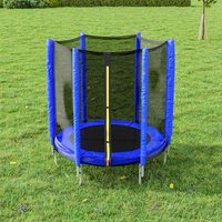 5ft Kids Trampoline with Enclosure Safety Net for Outdoor Playground Blue