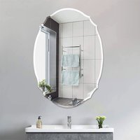 600x400mm Bathroom Mirror Irregular Wall Mirror with Beveled Edge