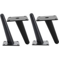 17cm Black Metal Table Legs Tapered Furniture Legs Replacement