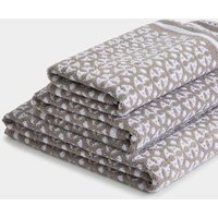 M&S Pure Cotton Geometric Circle Towel Grey