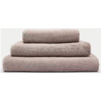 M&S Pure Cotton Blanket Stitch Towel Neutral
