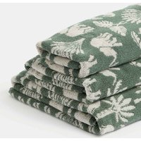 M&S Pure Cotton Elephant Palm Towel Forest Green